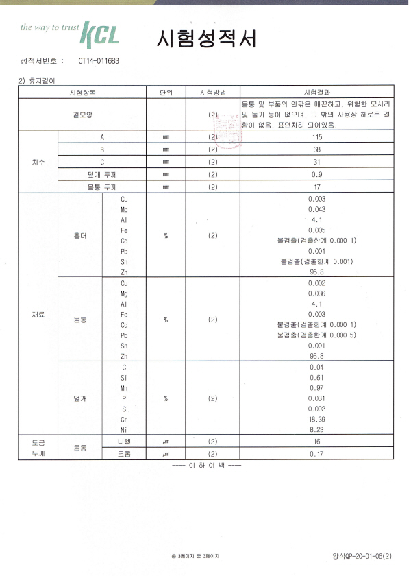 시험성적서